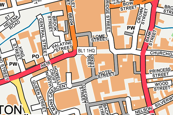 BL1 1HQ map - OS OpenMap – Local (Ordnance Survey)