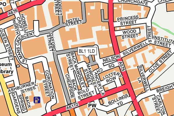 BL1 1LD map - OS OpenMap – Local (Ordnance Survey)