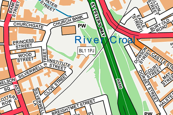 BL1 1PJ map - OS OpenMap – Local (Ordnance Survey)