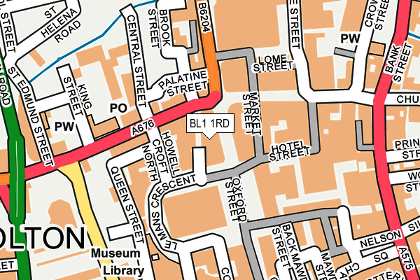 BL1 1RD map - OS OpenMap – Local (Ordnance Survey)