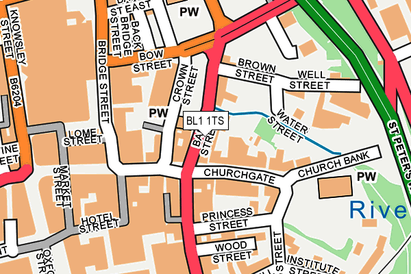 BL1 1TS map - OS OpenMap – Local (Ordnance Survey)