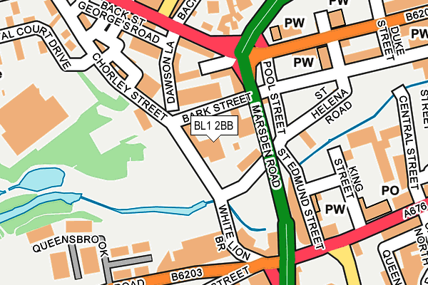 BL1 2BB map - OS OpenMap – Local (Ordnance Survey)
