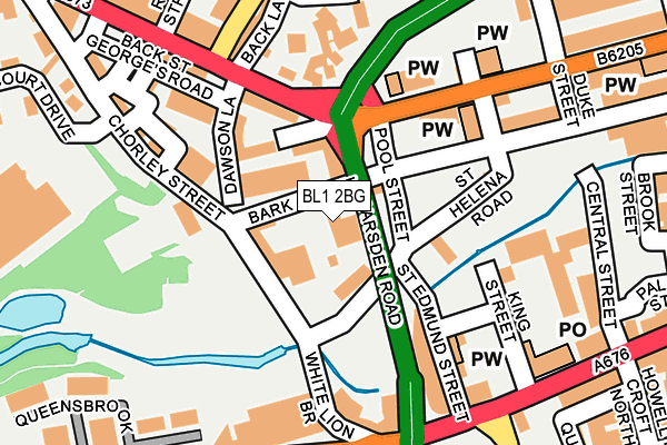 BL1 2BG map - OS OpenMap – Local (Ordnance Survey)