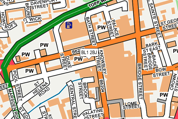 BL1 2BJ map - OS OpenMap – Local (Ordnance Survey)