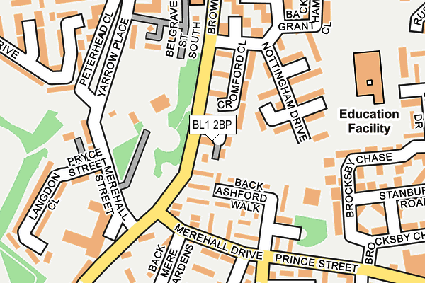 BL1 2BP map - OS OpenMap – Local (Ordnance Survey)
