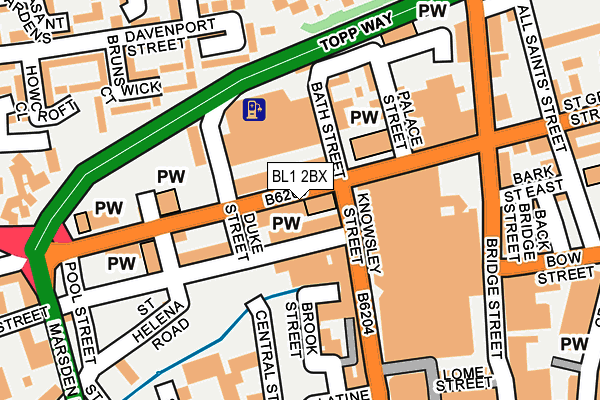 BL1 2BX map - OS OpenMap – Local (Ordnance Survey)