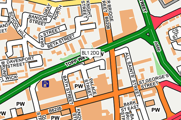 BL1 2DQ map - OS OpenMap – Local (Ordnance Survey)