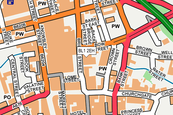 BL1 2EH map - OS OpenMap – Local (Ordnance Survey)