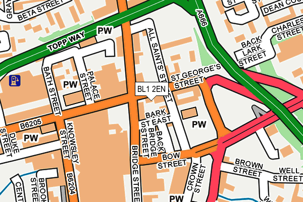 BL1 2EN map - OS OpenMap – Local (Ordnance Survey)