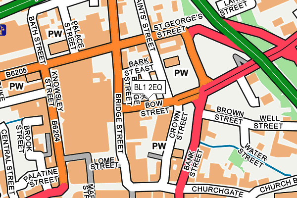 BL1 2EQ map - OS OpenMap – Local (Ordnance Survey)