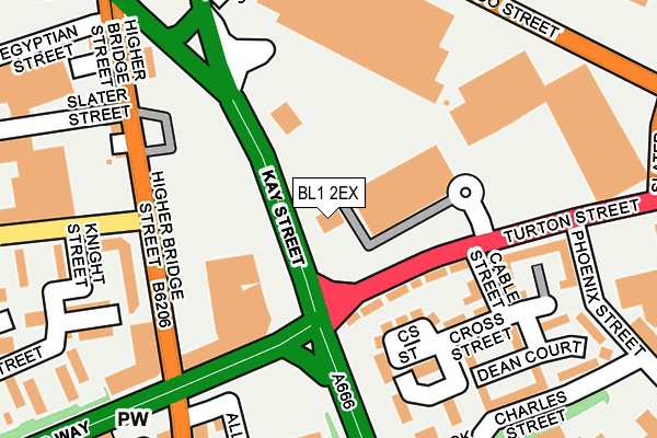 BL1 2EX map - OS OpenMap – Local (Ordnance Survey)