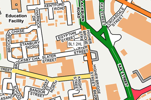 BL1 2HL map - OS OpenMap – Local (Ordnance Survey)