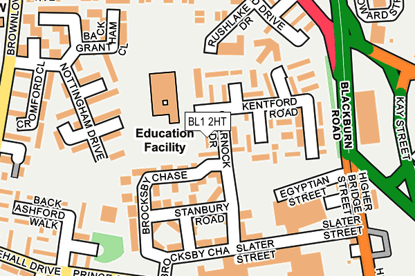 BL1 2HT map - OS OpenMap – Local (Ordnance Survey)