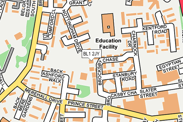 BL1 2JY map - OS OpenMap – Local (Ordnance Survey)