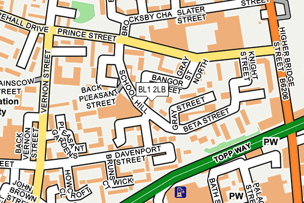 BL1 2LB map - OS OpenMap – Local (Ordnance Survey)