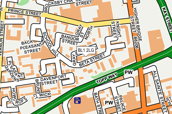 BL1 2LG map - OS OpenMap – Local (Ordnance Survey)