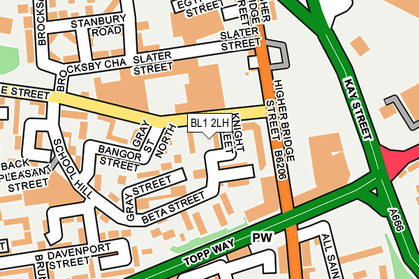 BL1 2LH map - OS OpenMap – Local (Ordnance Survey)