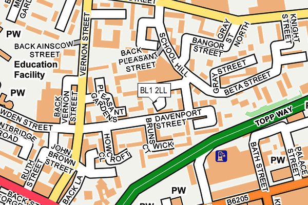 BL1 2LL map - OS OpenMap – Local (Ordnance Survey)