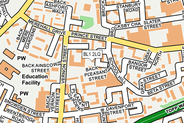 BL1 2LQ map - OS OpenMap – Local (Ordnance Survey)