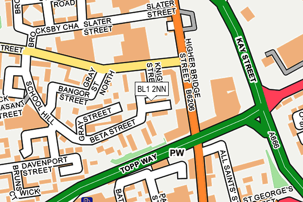 BL1 2NN map - OS OpenMap – Local (Ordnance Survey)