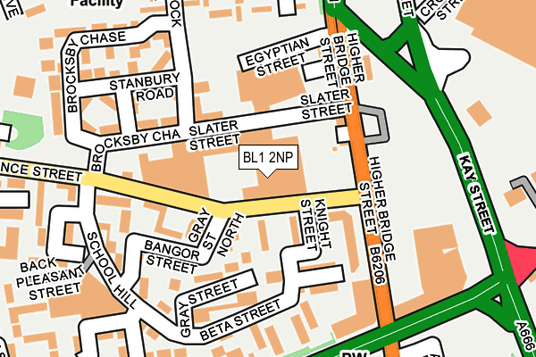 BL1 2NP map - OS OpenMap – Local (Ordnance Survey)