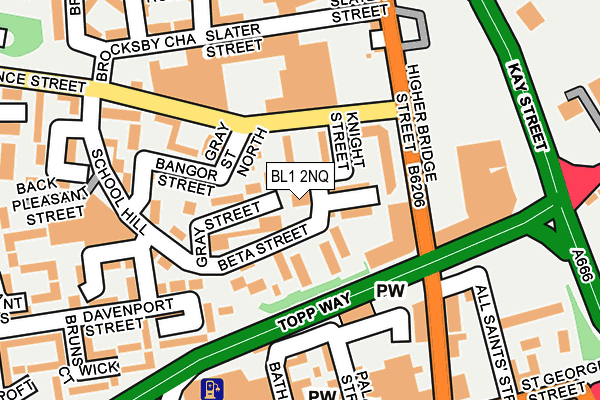 BL1 2NQ map - OS OpenMap – Local (Ordnance Survey)
