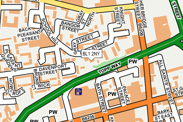 BL1 2NY map - OS OpenMap – Local (Ordnance Survey)