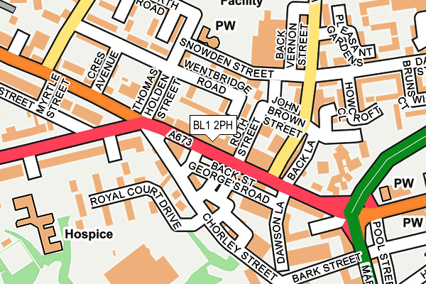 BL1 2PH map - OS OpenMap – Local (Ordnance Survey)