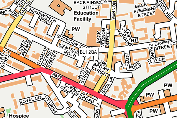 BL1 2QA map - OS OpenMap – Local (Ordnance Survey)