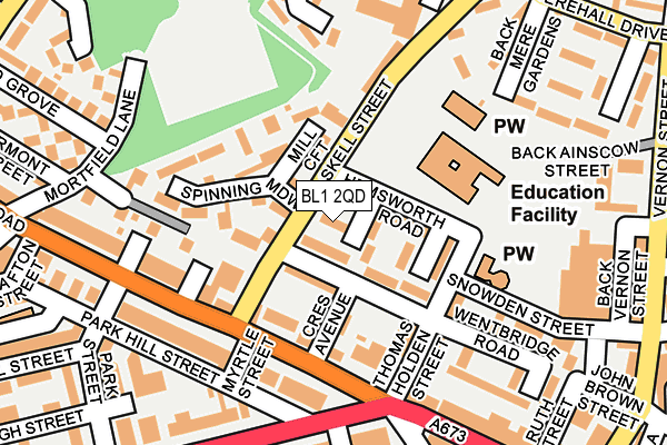 BL1 2QD map - OS OpenMap – Local (Ordnance Survey)