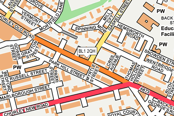 BL1 2QH map - OS OpenMap – Local (Ordnance Survey)