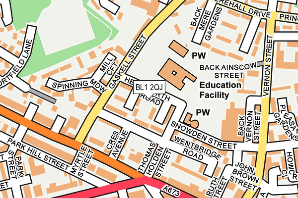 BL1 2QJ map - OS OpenMap – Local (Ordnance Survey)