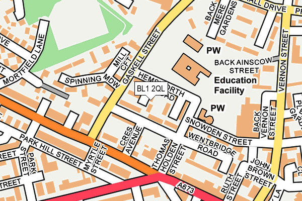 BL1 2QL map - OS OpenMap – Local (Ordnance Survey)