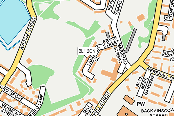 BL1 2QN map - OS OpenMap – Local (Ordnance Survey)
