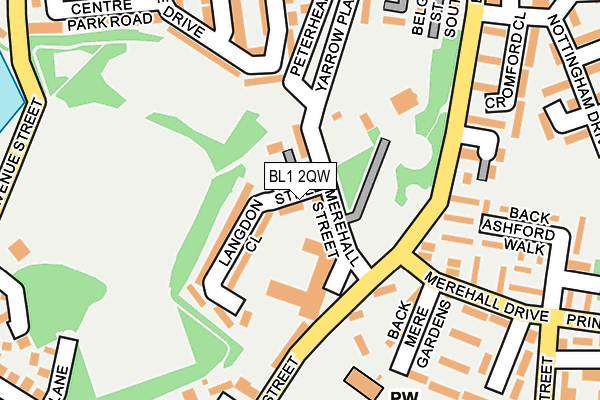 BL1 2QW map - OS OpenMap – Local (Ordnance Survey)