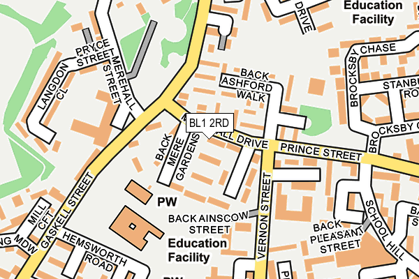 BL1 2RD map - OS OpenMap – Local (Ordnance Survey)