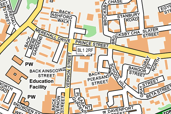 BL1 2RF map - OS OpenMap – Local (Ordnance Survey)