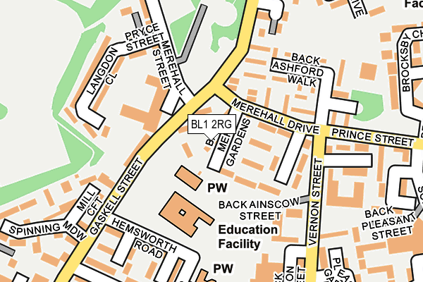 BL1 2RG map - OS OpenMap – Local (Ordnance Survey)