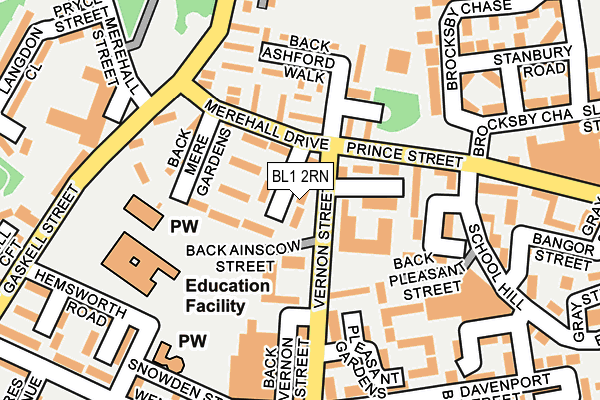 BL1 2RN map - OS OpenMap – Local (Ordnance Survey)