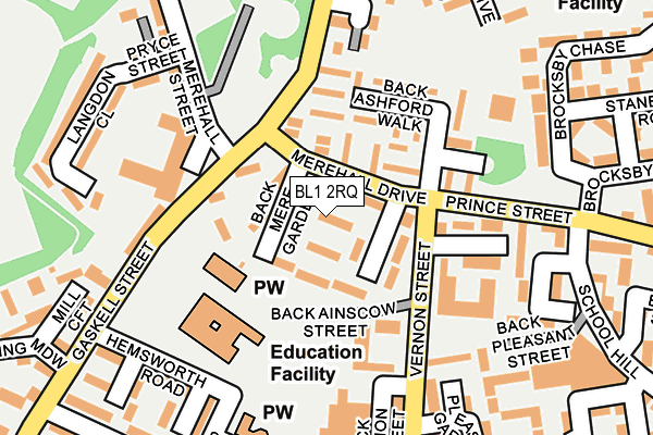 BL1 2RQ map - OS OpenMap – Local (Ordnance Survey)