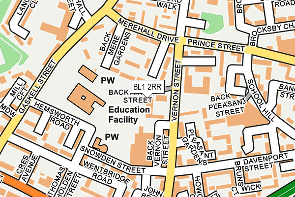 BL1 2RR map - OS OpenMap – Local (Ordnance Survey)