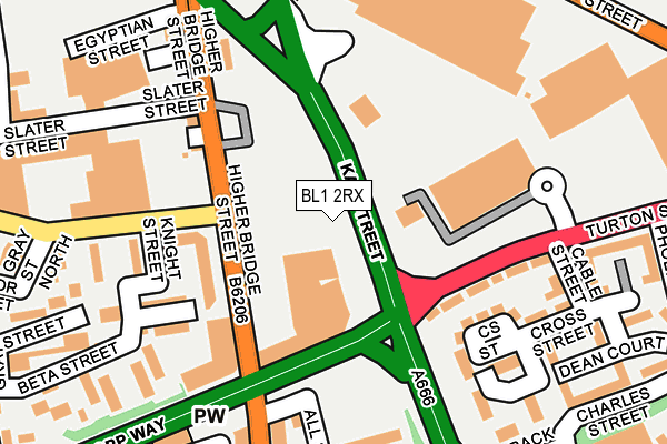 BL1 2RX map - OS OpenMap – Local (Ordnance Survey)