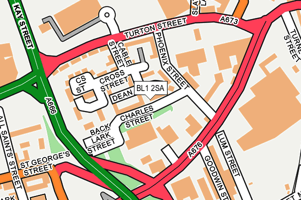 BL1 2SA map - OS OpenMap – Local (Ordnance Survey)