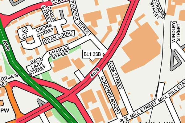 BL1 2SB map - OS OpenMap – Local (Ordnance Survey)