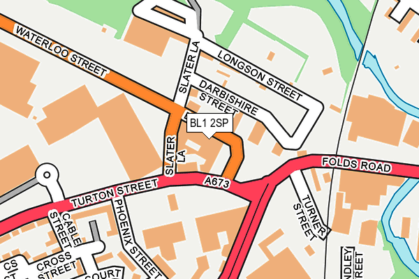 BL1 2SP map - OS OpenMap – Local (Ordnance Survey)