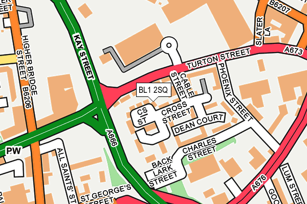 BL1 2SQ map - OS OpenMap – Local (Ordnance Survey)