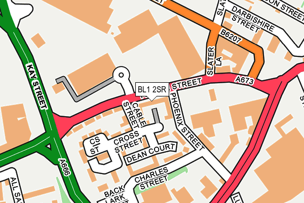 BL1 2SR map - OS OpenMap – Local (Ordnance Survey)