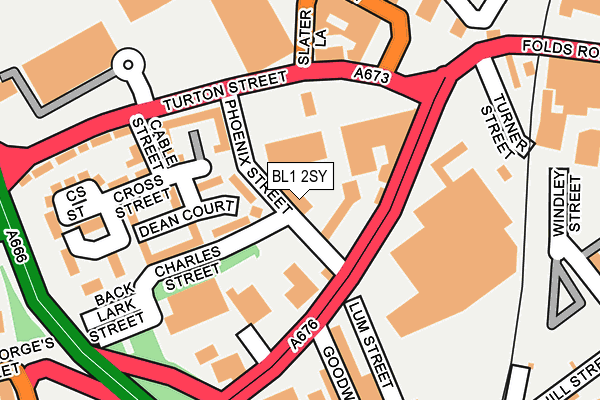 BL1 2SY map - OS OpenMap – Local (Ordnance Survey)