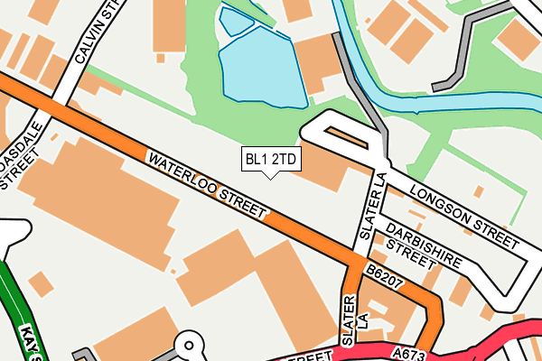 BL1 2TD map - OS OpenMap – Local (Ordnance Survey)