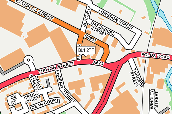 BL1 2TF map - OS OpenMap – Local (Ordnance Survey)